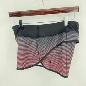 Lululemon Women's Lined Athletic Workout Shorts Size 8 Square Black Pink